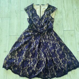 NWOT Formal Anthropologie Purple Lace Midi Dress sz.2